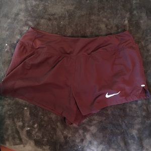 SOLD maroon 3” nike running shorts great condition